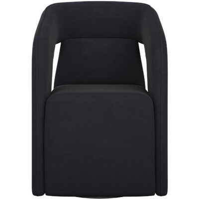 Alternative view of Kendrick Wheeled Dining Armchair - Abbington Black