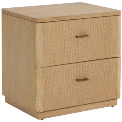 Alternative view of Etienne Nightstand - Rustic Oak