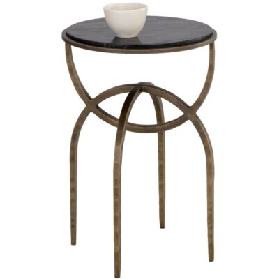 Alicent End Table - Black Marble