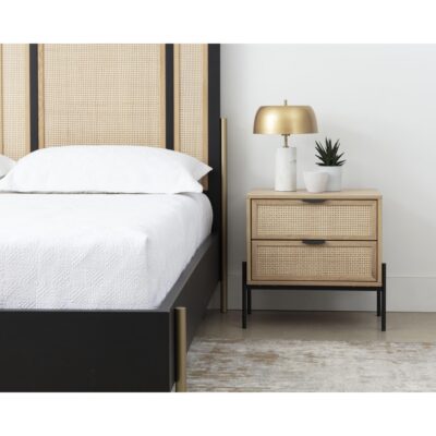 Alternative view of Avida Bed - King - Gold - Black/Natural