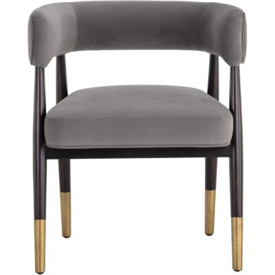 Alternative view of Callem Dining Armchair - Antonio Charcoal
