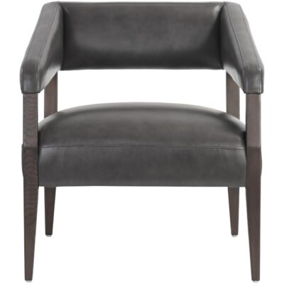 Alternative view of Carlyle Lounge Chair - Brentwood Charcoal Leather