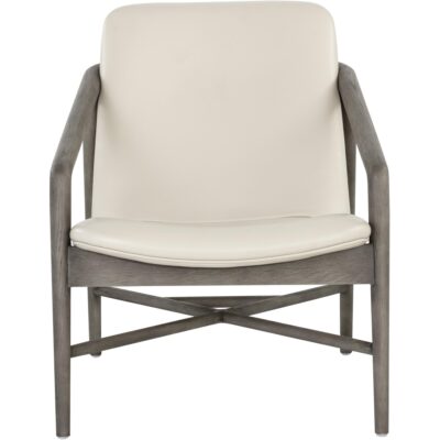 Alternative view of Cinelli Lounge Chair - Ash Grey - Astoria Cream Leather