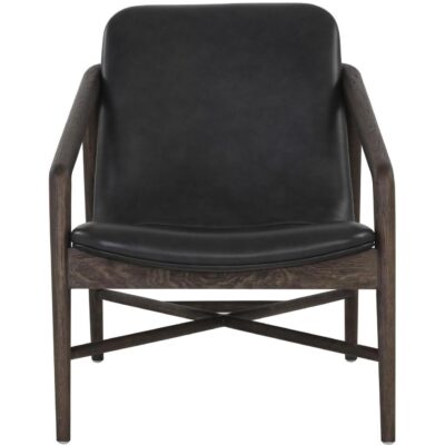 Alternative view of Cinelli Lounge Chair - Dark Brown - Brentwood Charcoal Leather
