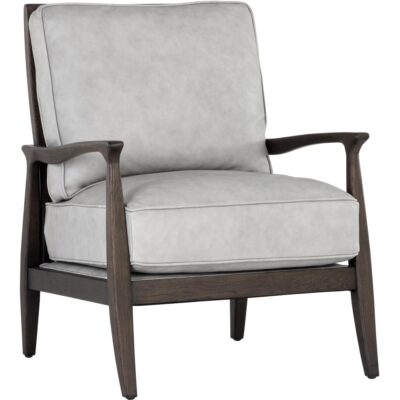 Fedele Lounge Chair - Saloon Light Grey Leather