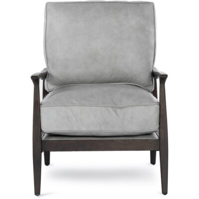 Alternative view of Fedele Lounge Chair - Saloon Light Grey Leather