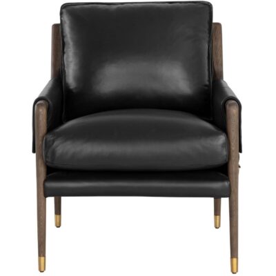 Alternative view of Mauti Armchair - Dark Brown - Cortina Black Leather