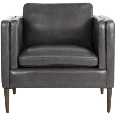 Alternative view of Richmond Armchair - Brentwood Charcoal Leather