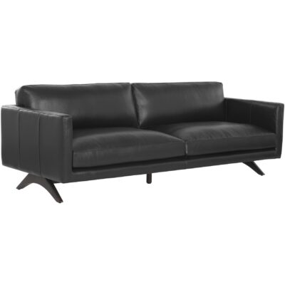 Rogers Sofa - Cortina Black Leather