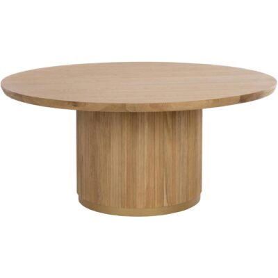 Alternative view of Kalla Dining Table - Round - Rustic Oak - 68"