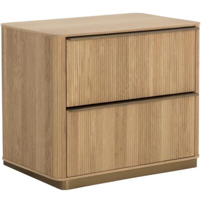 Alternative view of Kalla Nightstand - Rustic Oak