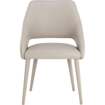 Alternative view of Galen Dining Chair - Linea Light Grey Leather