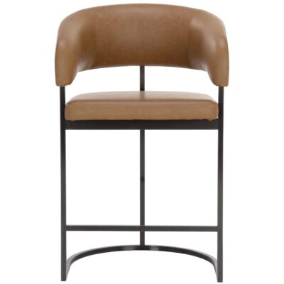 Alternative view of Marris Counter Stool - Gunmetal - Milliken Cognac