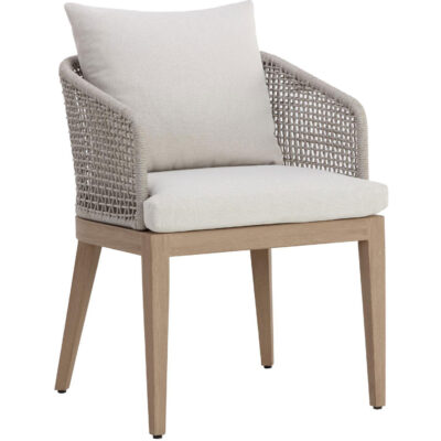 Capri Dining Armchair - Drift Brown - Palazzo Cream