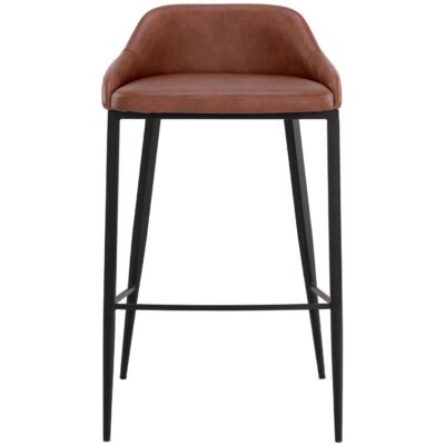 Alternative view of Astra Barstool - Black - Cinnamon Brown