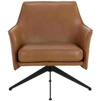 Alternative view of Crosby Swivel Lounge Chair - Missouri Cognac Leather