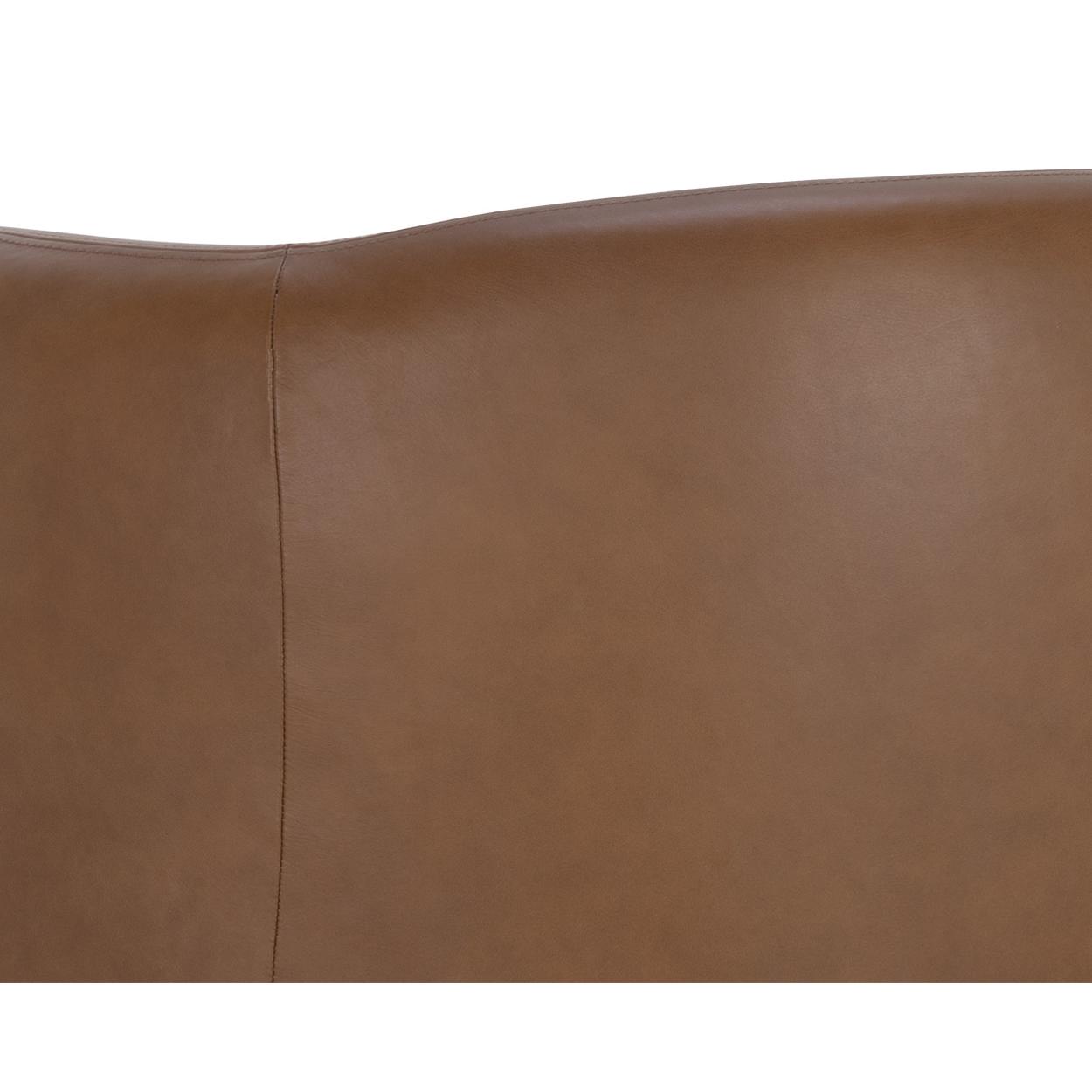 Trine Lounge Chair - Rustic Oak - Vintage Camel Leather - Image 8