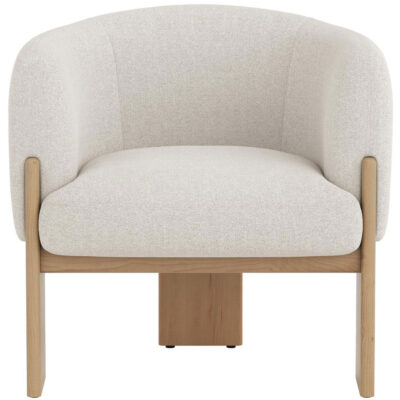 Alternative view of Trine Lounge Chair - Rustic Oak - Dove Cream