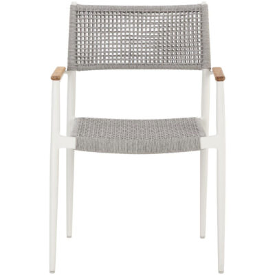 Alternative view of Nava Stackable Dining Armchair - White