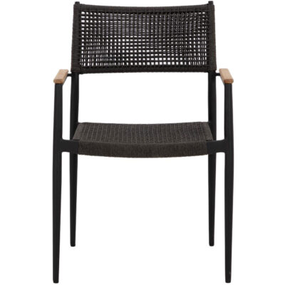 Alternative view of Nava Stackable Dining Armchair - Black