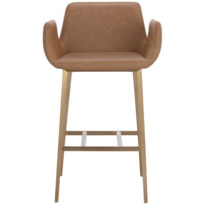 Alternative view of Lucano Barstool - Milliken Cognac