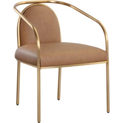 Cicero Dining Armchair - Milliken Cognac