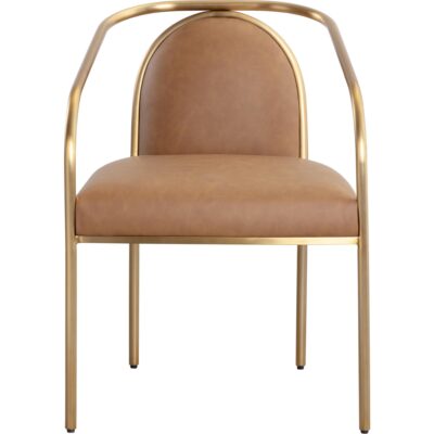 Alternative view of Cicero Dining Armchair - Milliken Cognac