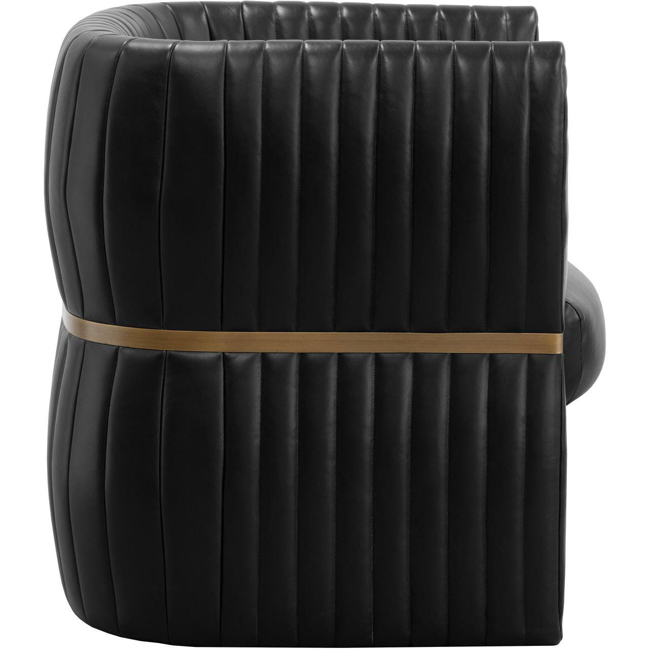 Tryor Lounge Chair - Vintage Black Night Leather - Image 3