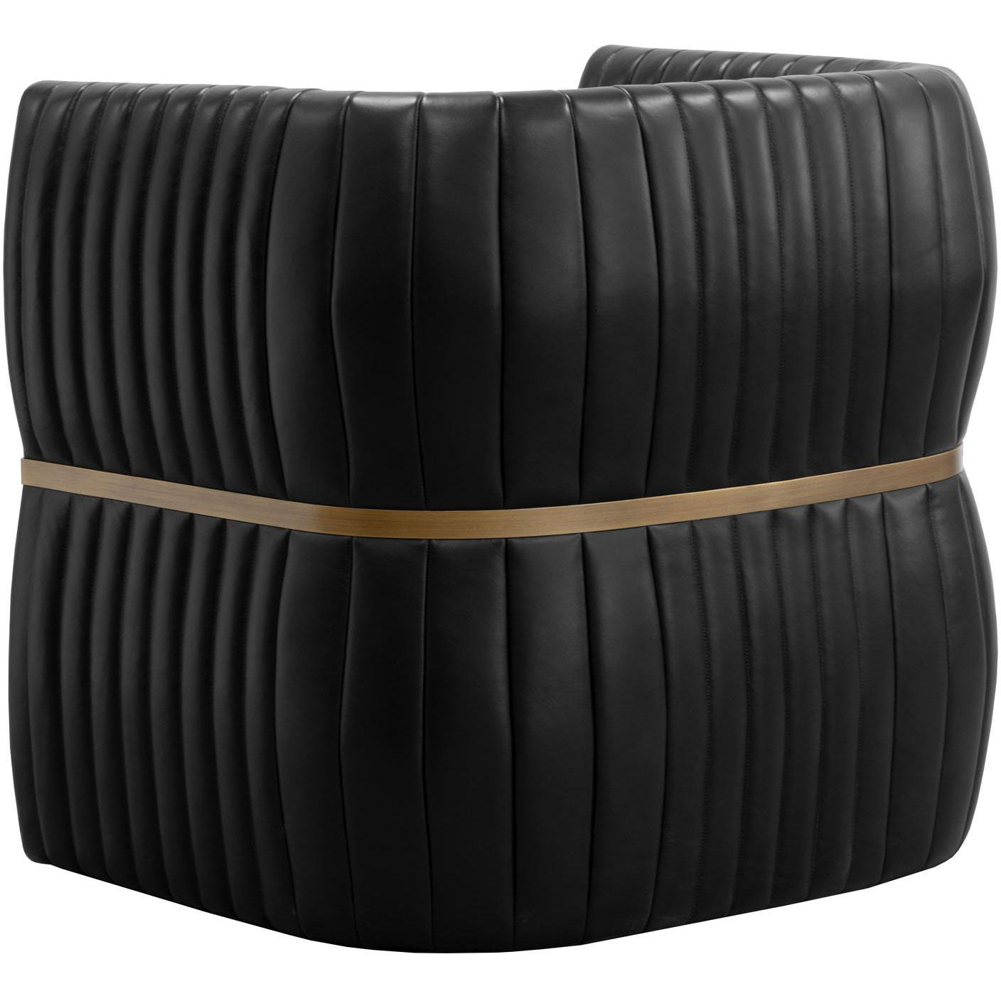 Tryor Lounge Chair - Vintage Black Night Leather - Image 4