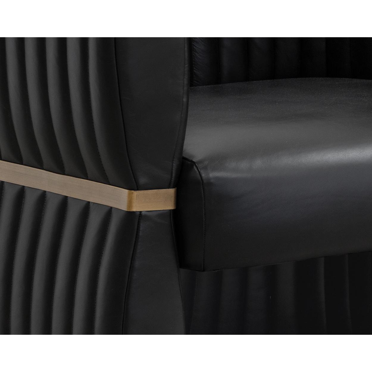 Tryor Lounge Chair - Vintage Black Night Leather - Image 5