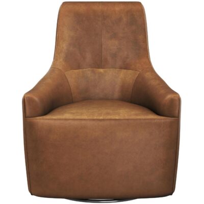 Alternative view of Carmine Swivel Lounge Chair - Cognac Leather