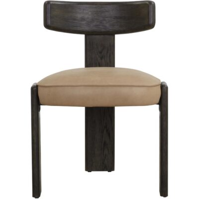 Alternative view of Horton Dining Chair - Dark Brown - Sahara Sand Leather