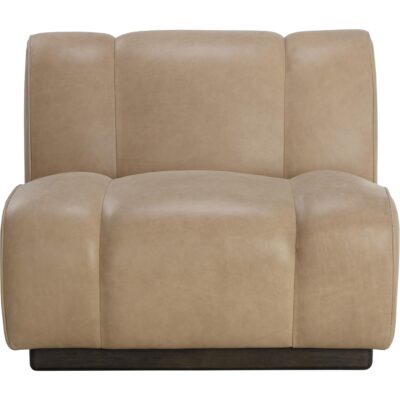 Blaise Swivel Lounge Chair - Sahara Sand Leather