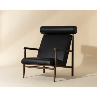 Biko Lounge Chair - Black Leather