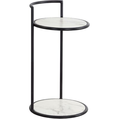 Alternative view of Parga End Table - Black - Marble Look