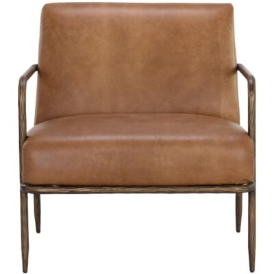 Alternative view of Lathan Lounge Chair - Tan Leather