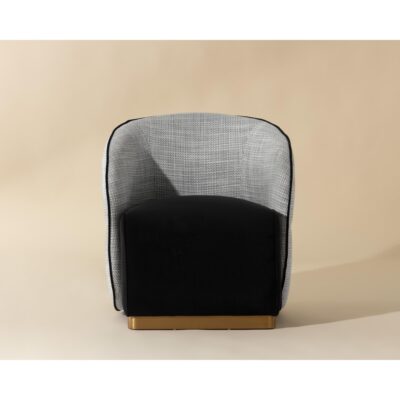 Alternative view of Fatina Lounge Chair - Abbington Black / Vera White Pepper