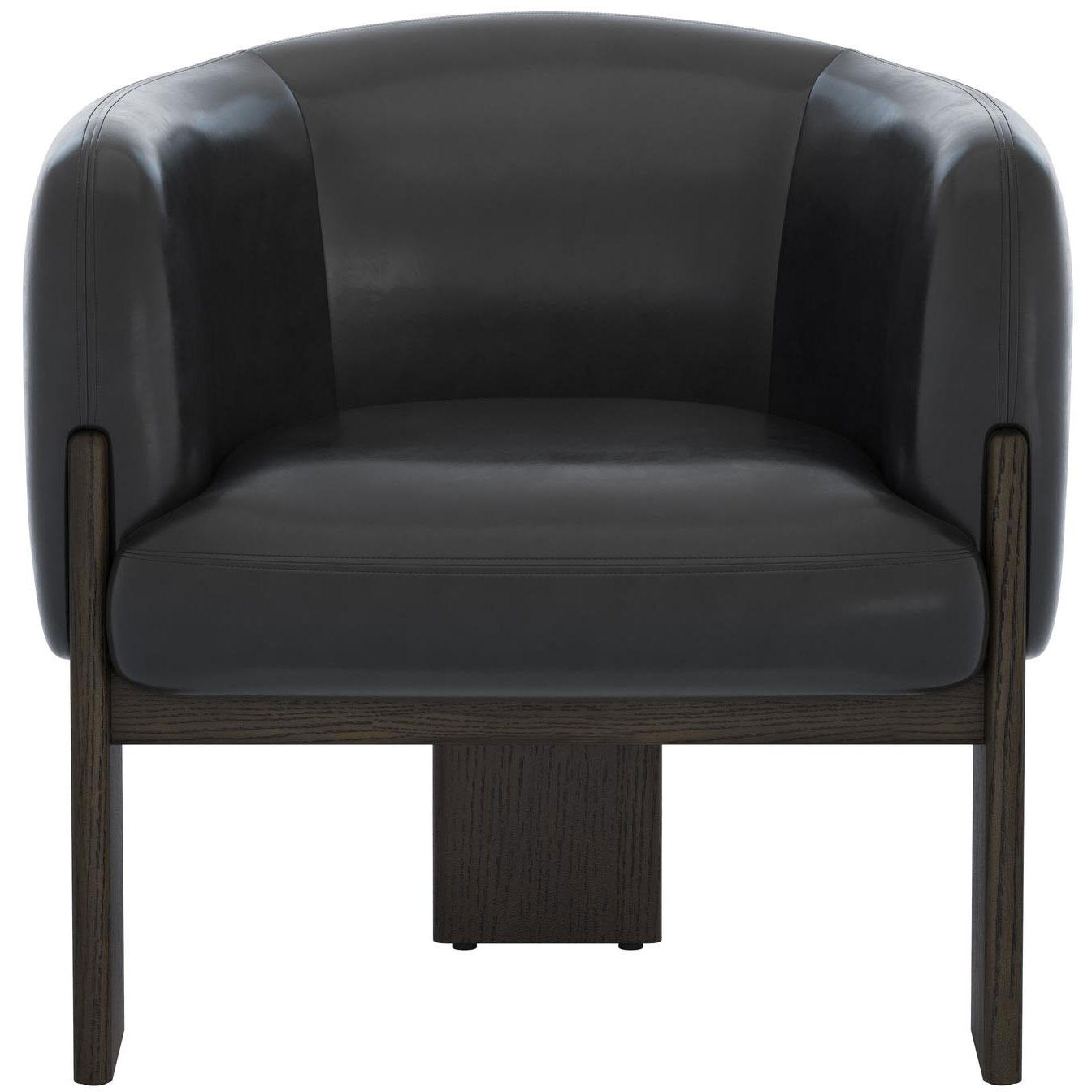 Trine Lounge Chair - Dark Brown - Vintage Black Night Leather - Image 2