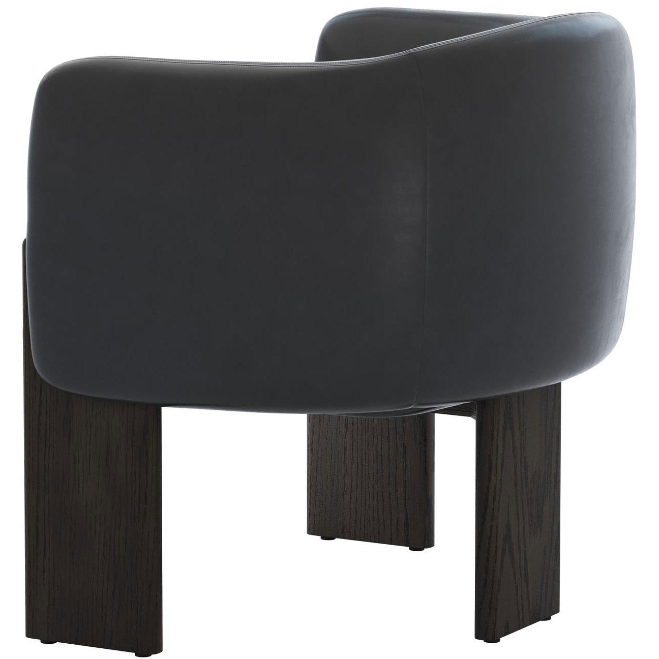 Trine Lounge Chair - Dark Brown - Vintage Black Night Leather - Image 4