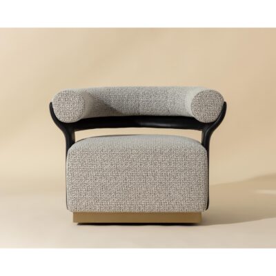 Alternative view of Olida Swivel Lounge Chair - Helios Check Black / Napa Black