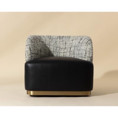 Alternative view of Brinda Swivel Lounge Chair - Bravo Black / Halton Birch