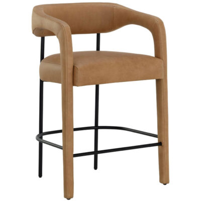 Mavia Counter Stool - Ludlow Sesame Leather