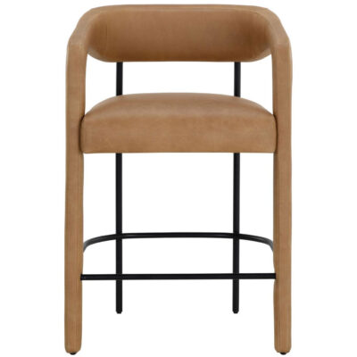 Alternative view of Mavia Counter Stool - Ludlow Sesame Leather