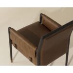 Mauti Dining Armchair - Brown - Shalimar Tobacco Leather - Image 11