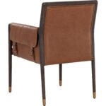 Mauti Dining Armchair - Brown - Shalimar Tobacco Leather - Image 4