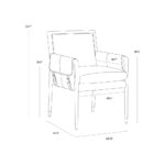 Mauti Dining Armchair - Brown - Shalimar Tobacco Leather - Image 8