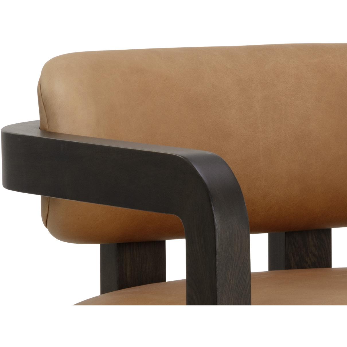 Madrone Lounge Chair - Brown - Ludlow Sesame Leather - Image 7