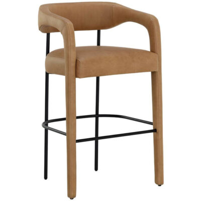 Mavia Barstool - Ludlow Sesame Leather