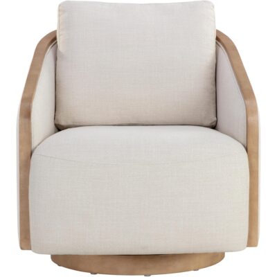 Alternative view of Tasia Swivel Lounge Chair - Effie Linen