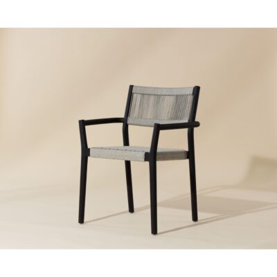 Kavala Stackable Dining Armchair - Charcoal